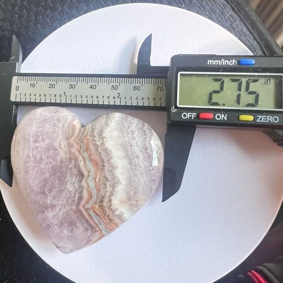 Amethyst Crazy Lace Heart‎ with Stand - Picture 8 of 11